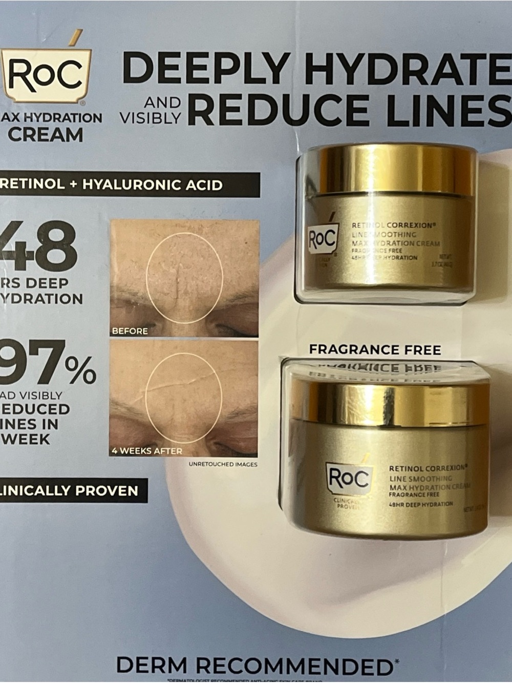 ROC retinol correxion max hydration cream new